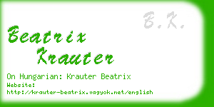 beatrix krauter business card